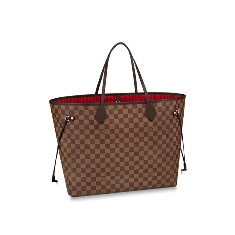 louis vuitton bags damier ebene canvas|Louis Vuitton large tote neverfull.